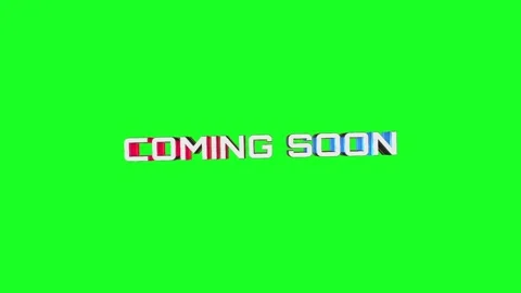 Coming soon 3d text effect cinematic title on green background Video stock 313175256