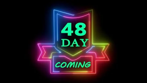Coming soon 48 day countdown banner Stock Illustration