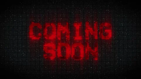Coming soon 4k green text animation with glitch effect Stock Footage 233009904