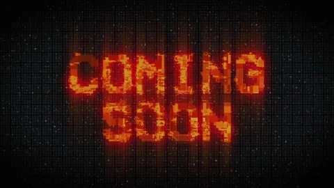 Coming soon 4k green text animation with glitch effect Stock Footage 233010133