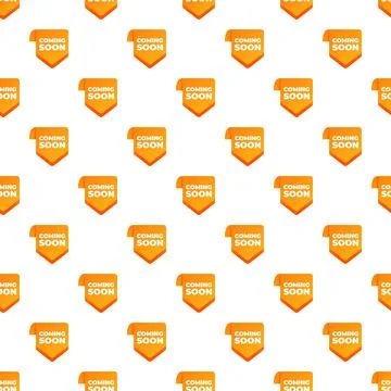 Coming soon advertising label pattern design Stock Illustration