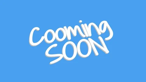 Coming soon animated 3d white text typography popping up on blue background. Stock Footage 346801064