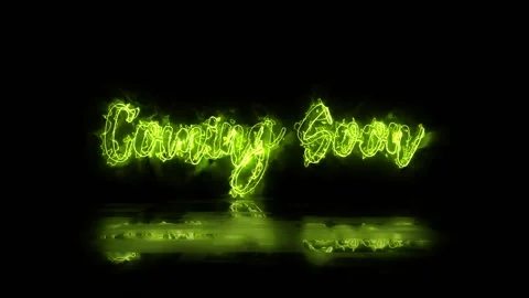 Coming Soon Animated Text Kryptonite Saber Stock Footage 220487561