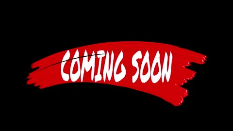 Coming soon animated text on red oil paint. 4k video. Stockbeeldmateriaal 316780826