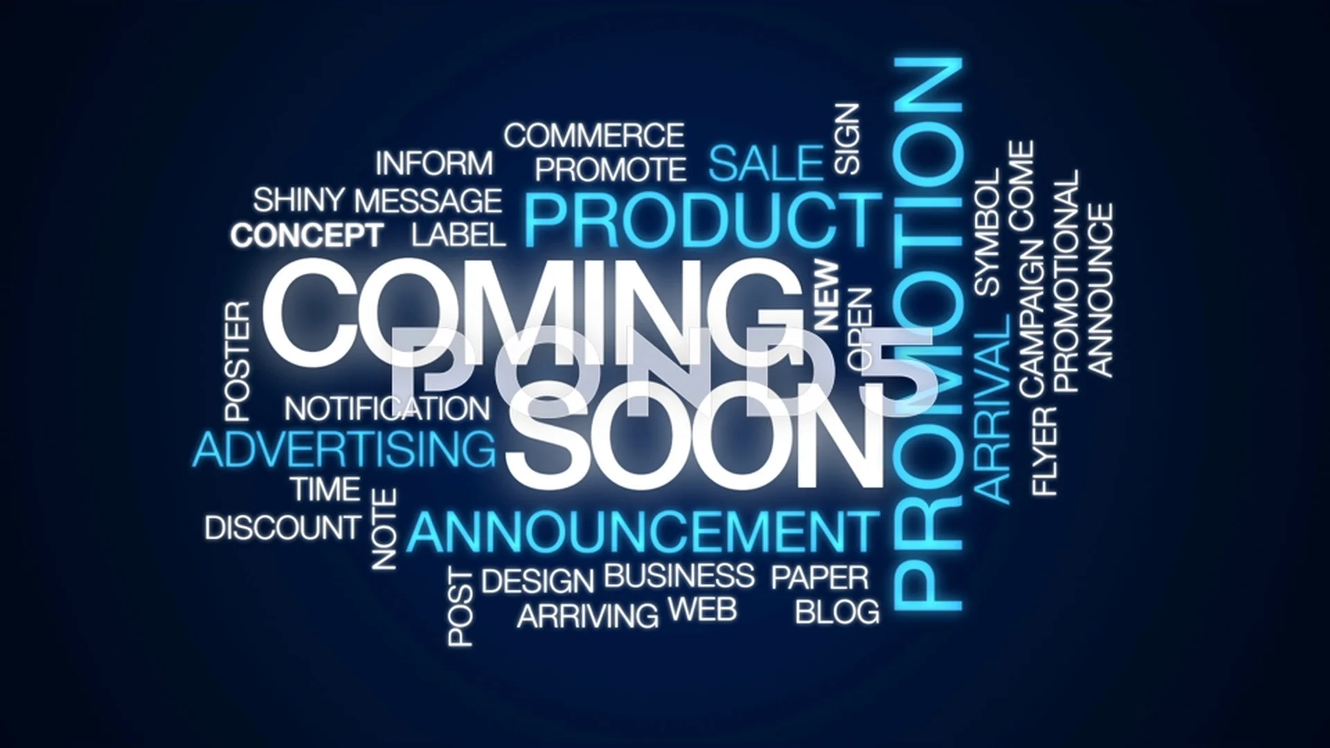 Video Coming Soon Animated Word Cloud Text Design Animation