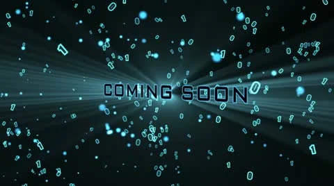 Coming soon animation with binary code Stock Footage 11140720