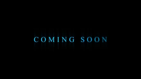 Coming Soon animation Text on black background Stock Footage 311054853