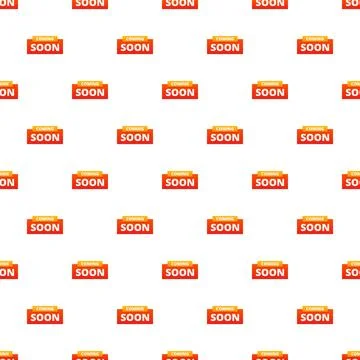 Coming soon announcement banner pattern design concept Stock Illustration