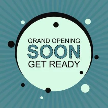 Coming soon background with circle comic style. Stock Illustration