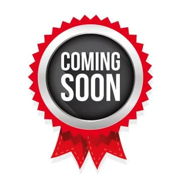 Coming Soon badge vector Stock Illustration