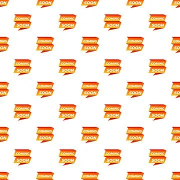 Coming soon banner pattern announcing new product release Stock Illustration