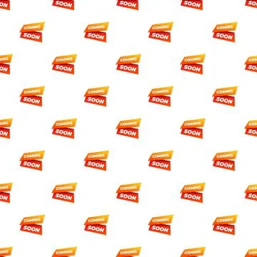Coming soon banner pattern announcing new product release Stock Illustration