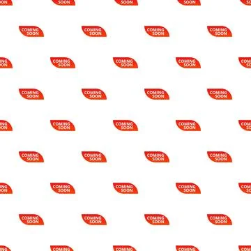 Coming soon banner pattern on white background Stock Illustration