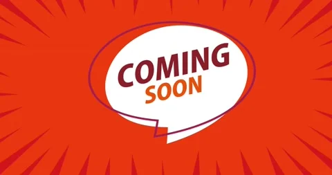 Coming soon banner speech bubble animation Stock Footage 206989844