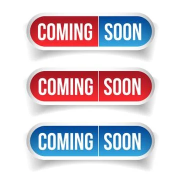 Coming Soon button sign Stock Illustration