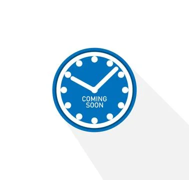 Coming Soon Clock Icon Stockillustratie