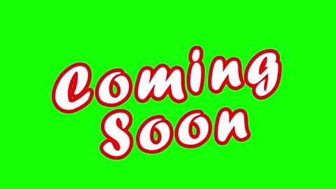 Coming soon comic text popup and shaking animation on green screen Stock Footage 313171156