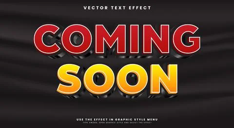 Coming soon editable text effect template Stock-Illustration