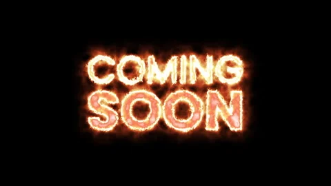Coming soon fire animation text. Stock Footage 254070018