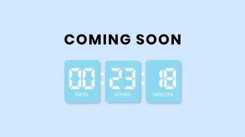 Coming soon flip countdown timer animation featuring mechanical clock numbers Stock Footage 347704366