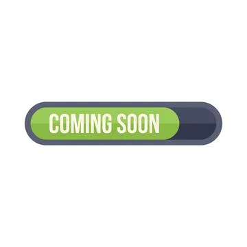 Coming soon green loading bar showing progress Stock Illustration