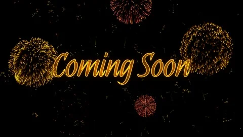 Coming Soon Greeting text with particles, colored fireworks, sparks and stars 動画素材 99051484