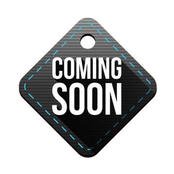 Coming soon hangtag vector Stock Illustration
