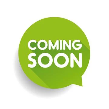 Coming soon label vector green Stock Illustration