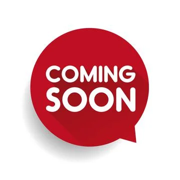 Coming soon label vector red Illustrazione stock