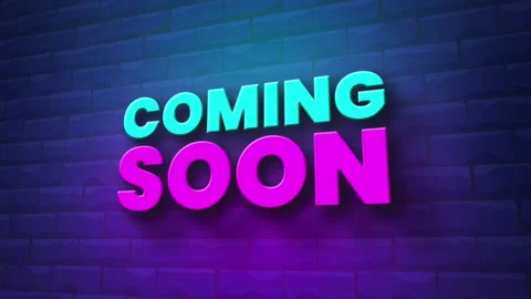 Coming soon light text on brick wall animation. Stock Footage 255292160