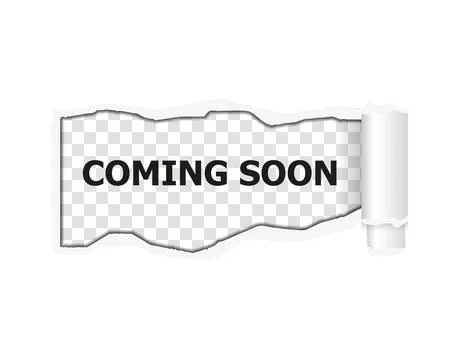 Coming soon logo. Vector illustration. Stock Illustration