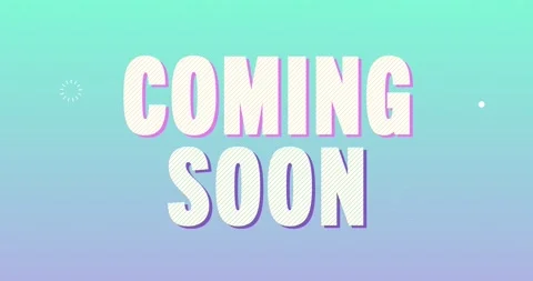 Coming soon Logotype. Smooth Text Animation. Stock Footage 136079563