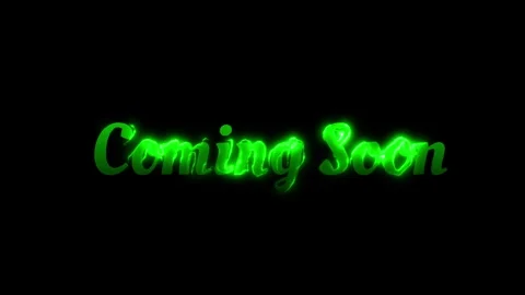 Coming soon message with bright green neon light on a black background Stock-Footage 320209232