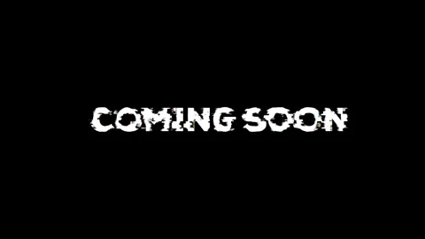 Coming Soon message with glitch effect animation Isolated on Black Background Stock Footage 321118018