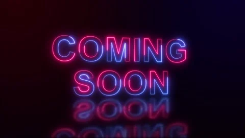 Coming soon neon animation text Vídeos de archivo 196203430
