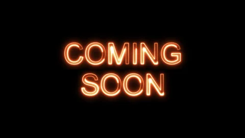 Coming Soon Neon Orange Video stock 273038048