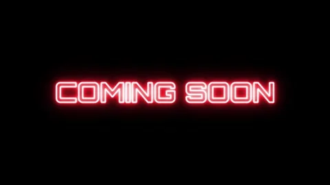 Coming soon with neon text effect, animation effect, easy multiplication. Stock Footage 306044832