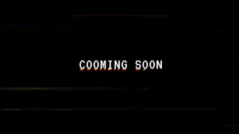 Coming soon pixel text glitch on black background Stock Footage 313439260