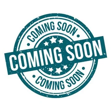 Coming soon round blue grunge stamp badge Stock Illustration