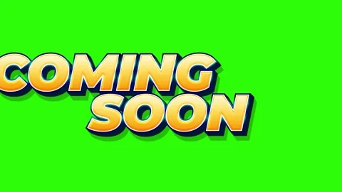 Coming soon sign looping animation on green background Stock Footage 340455251