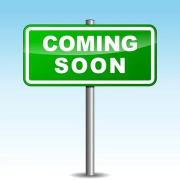 Coming soon signpost Stock Illustration