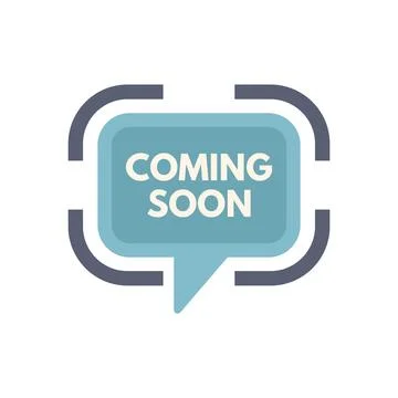 Coming soon speech bubble announcing new product or service Stock Illustration