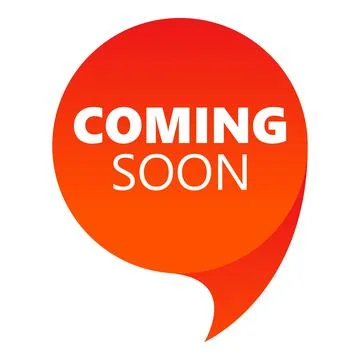 Coming soon speech bubble icon, cartoon style Stock Illustration
