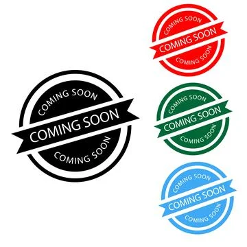 Coming Soon Stamp – Editable Vector on White Background Stock Illustration