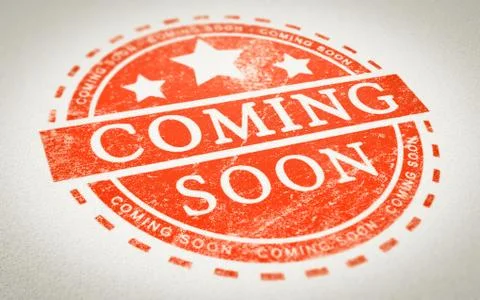 Coming Soon Stamp Stock Photos