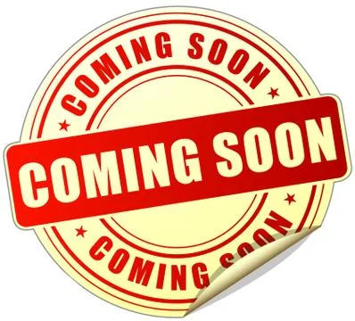 Coming soon sticker Stock Illustration