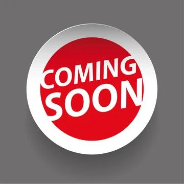 Coming soon sticker vector Illustrazione stock