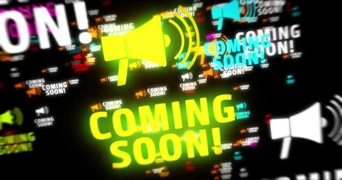 Coming soon symbol tunnel effect fly between Stock Footage 243181785
