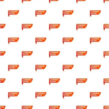 Coming soon tags forming repeating pattern background イラスト素材