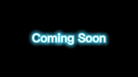 Coming Soon Text Animation on Black Background Stockbeeldmateriaal 292195058